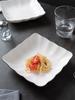 Elegant White Lace-Edge Ceramic Plate for Salads, Desserts, and More