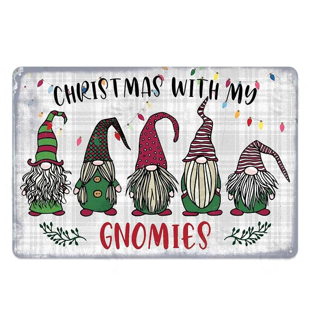 Vintage Tin Signs Merry Christmas Posters Decor Plaque Metal Plate Garden Wall Art Room Decoration New Years Gift