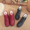 New Winter Cloth Shoes Women's Cotton Slippers High-top Velvet Printed Cotton Shoes
