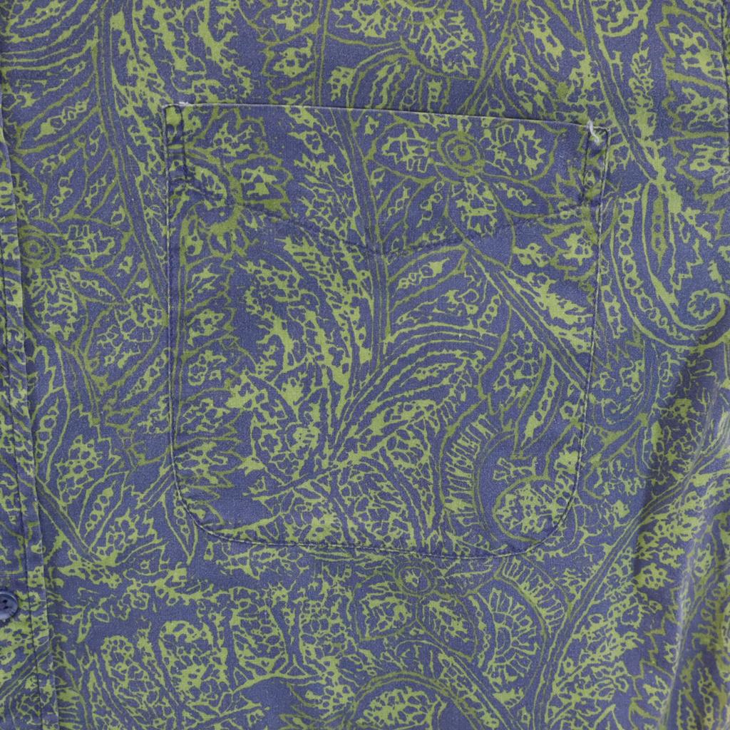 NUOVO 90s Old Paisley Pattern Long Sleeve Button Down Shirt XL Men's Used