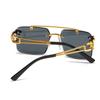 Fashion Rimless Square Double Bridge Sun Glasses Vintage Women Men Sunglasses UV400