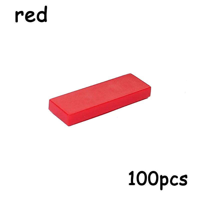 

Non-Toxic 100Pcs 63864 Size 1X3 Bricks Flat Tile Moc Assemble Particles Smooth 1*3 Building Blocks Diy Educational Creative Toy For Kids