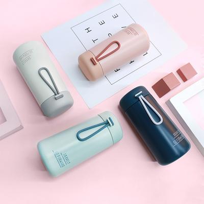 Portable Mini Cute 270ml Thermos Double Wall Vacuum Insulated Water Bottle Thermal Flask with Rope