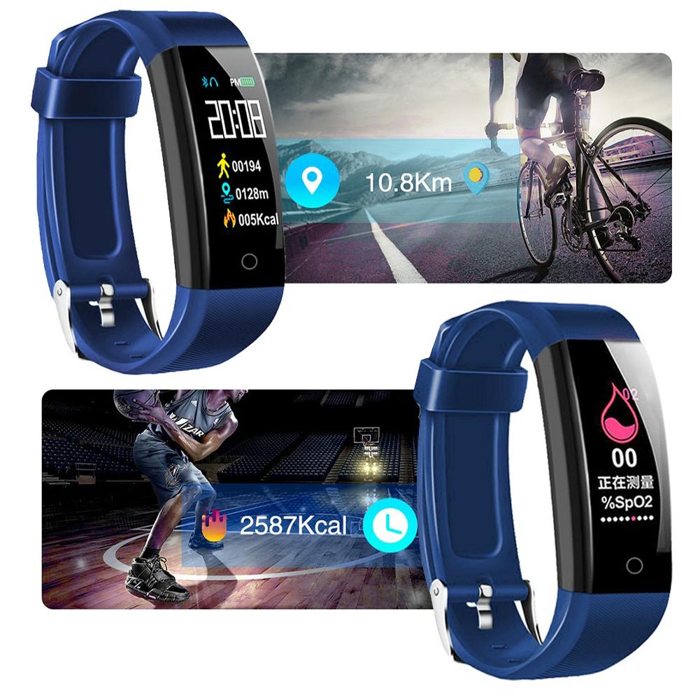 W6 Smart Bracelet Healthy Step Count Sports Watch Multifunction Smart Heart Rate MonitorBlue