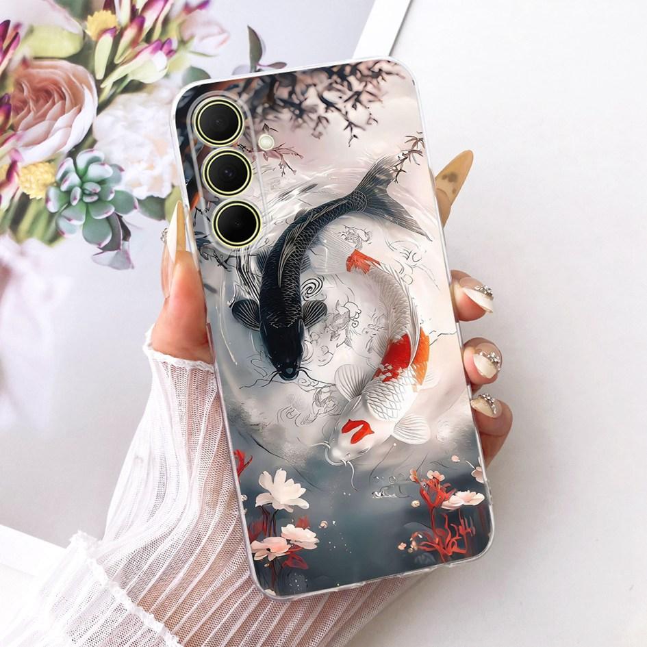 Hülle Für Samsung Galaxy A17 A37 A57 5G Cover Neue Stilvolle Blume Klare Weiche Silikon Handyhülle Für Samsung A 17 A 37 A 57 Stoßfänger