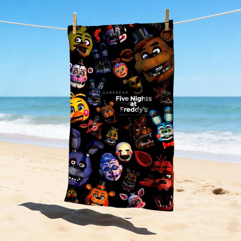Fnaf Characters Stylish Digital Printing Beach Towel Quick Drying Absorbent Blanket For Beach Pool Gym Travel Christmas Gift C9211966