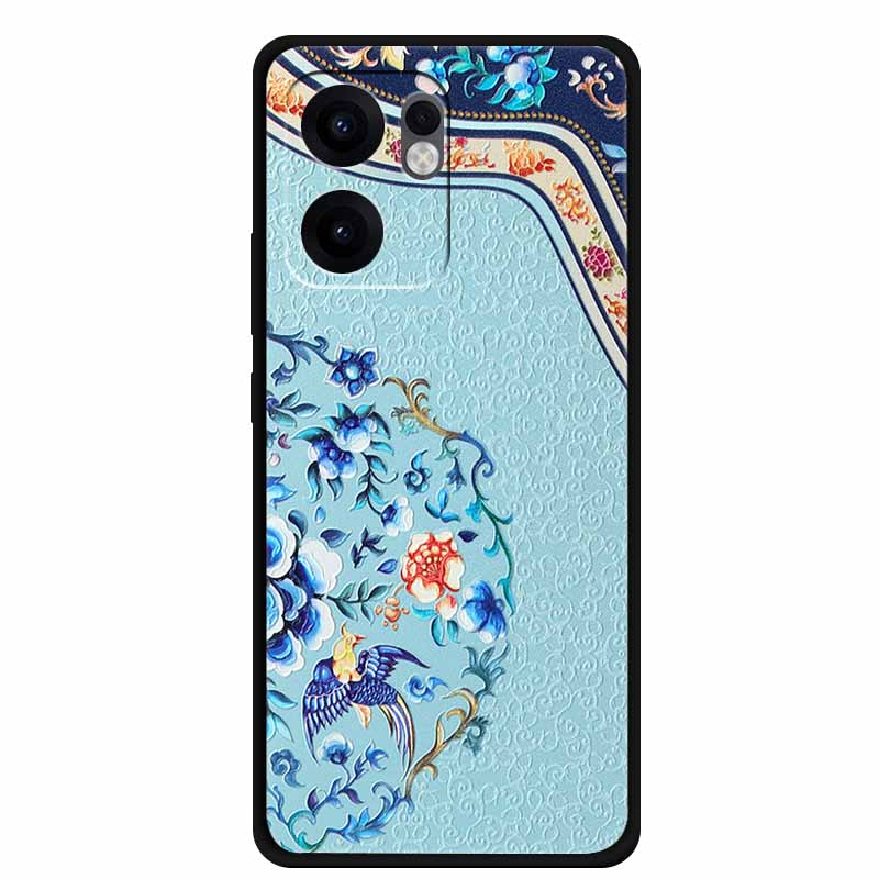 3D Emboss Case For OPPO Reno 14 5G Phone Case Reno14 Coque Flower Shockproof Silicone Soft Back Cover For OPPO Reno 13F 14F Case