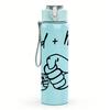 1PC Dad And Me Hand Shake Outline 750ml Color Plastic Water Bottle Leakproof Flip Straw Lid For Sports Office Home Use