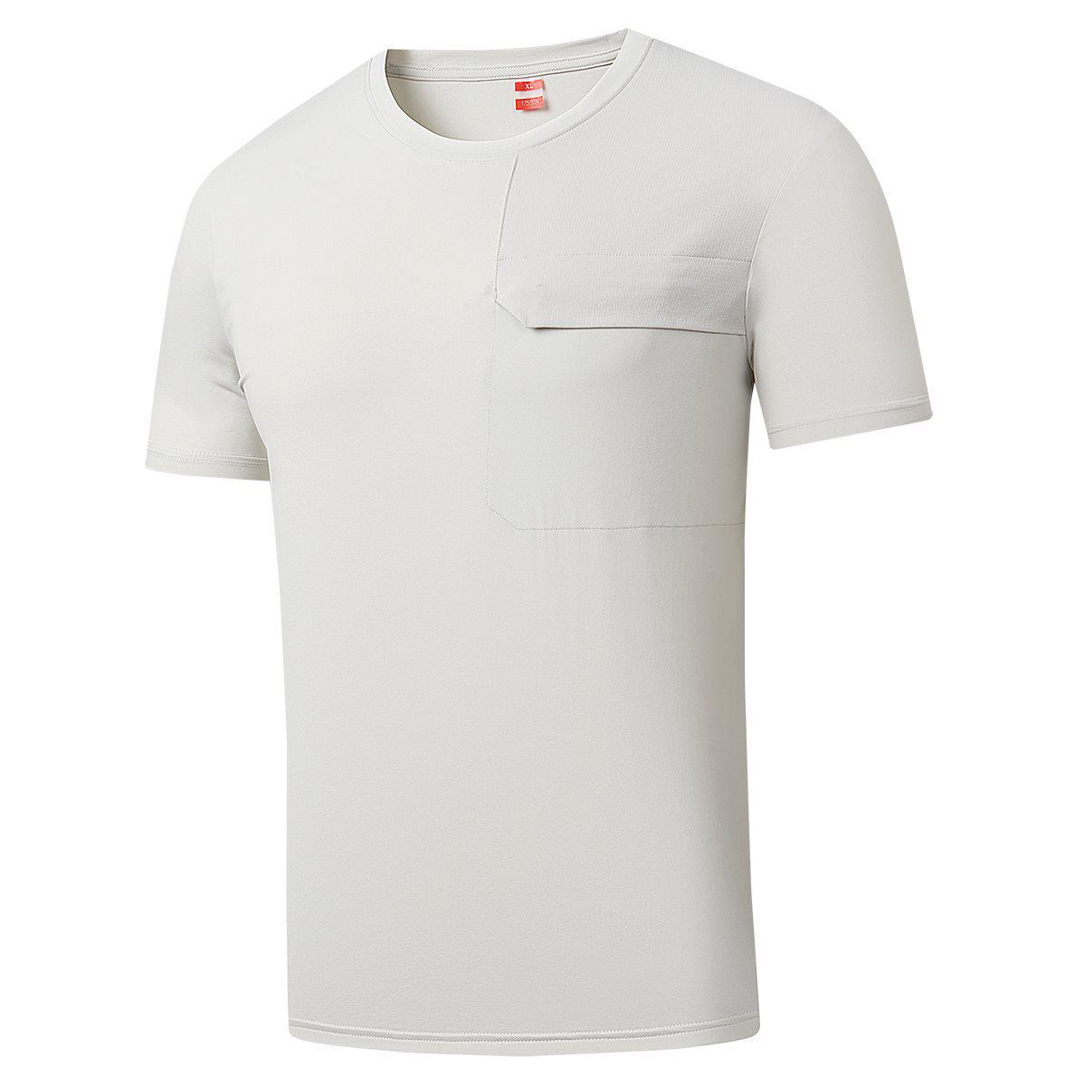 Ice Silk Short Sleeve Casual Sports T-shirt - Round Neck 4XL