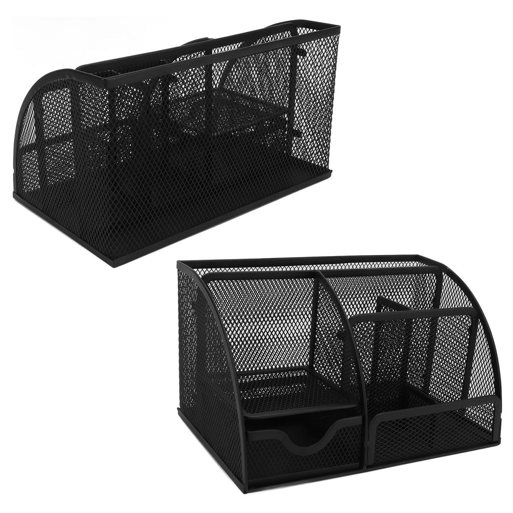Small Desk Organizer Simple Design Multifunction Sturdy Durable Rustproof Metal Pen Organizer for
