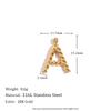 MamacitaSlay DIY Classic Mini Twist Initial Letters Stainless Steel Charms For Jewelry Gold Plated Waterproof Decoden Charms