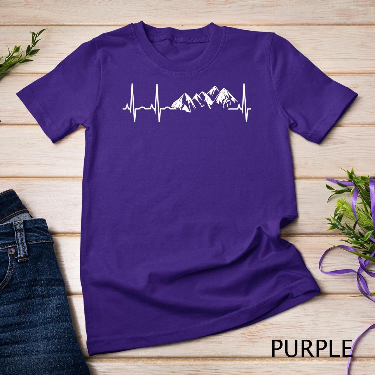 Mountain Heartbeat T-Shirt Best Mountain Climbing Hiking Tee Unisex T-shirt 11 M