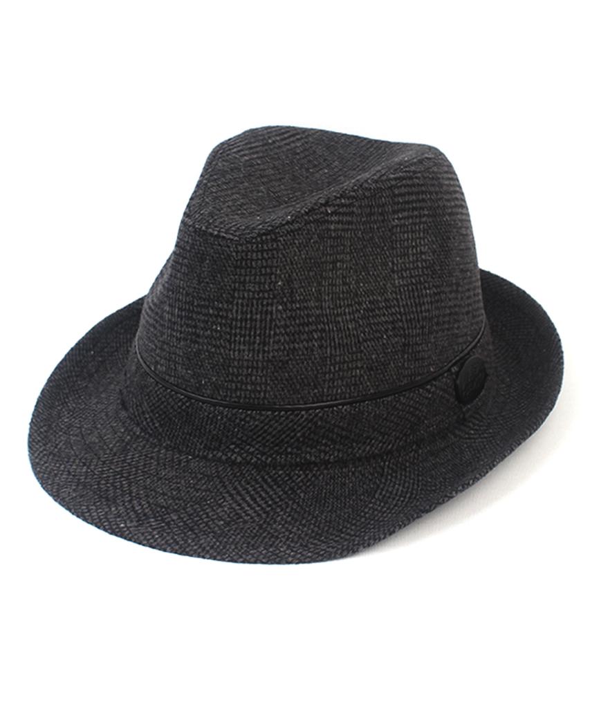 Yunibeosyeolkemiseuteuli Bu Glencheck Piping Charcoal Fedora Fedora
