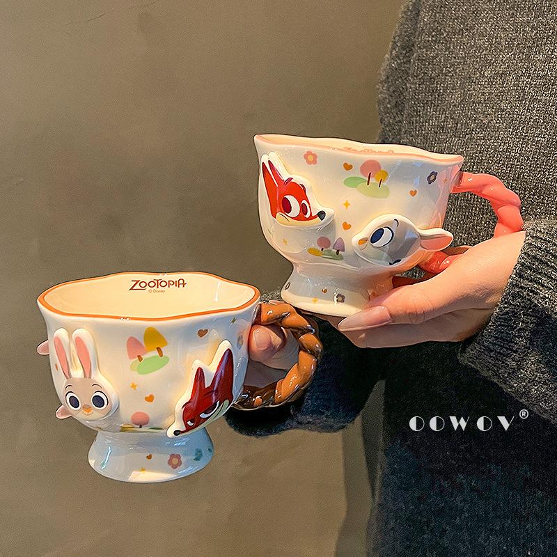 Zootopia Ceramic Mug Couple Water Mug Christmas Birthday Souvenir Mug Home Drinking Water Office