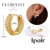 Perforation 925 Silver Ear Needle Minimalist Hoop Earrings Metallic Gold Earrings For Women CZ Fashion Jewelry