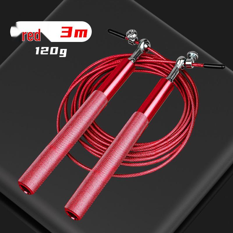 Aluminiumgriff Stahlseil Springseil für Fitness für Erwachsene & Prüfungstraining für Schüler - Professionelles Speed-Lagerdesign