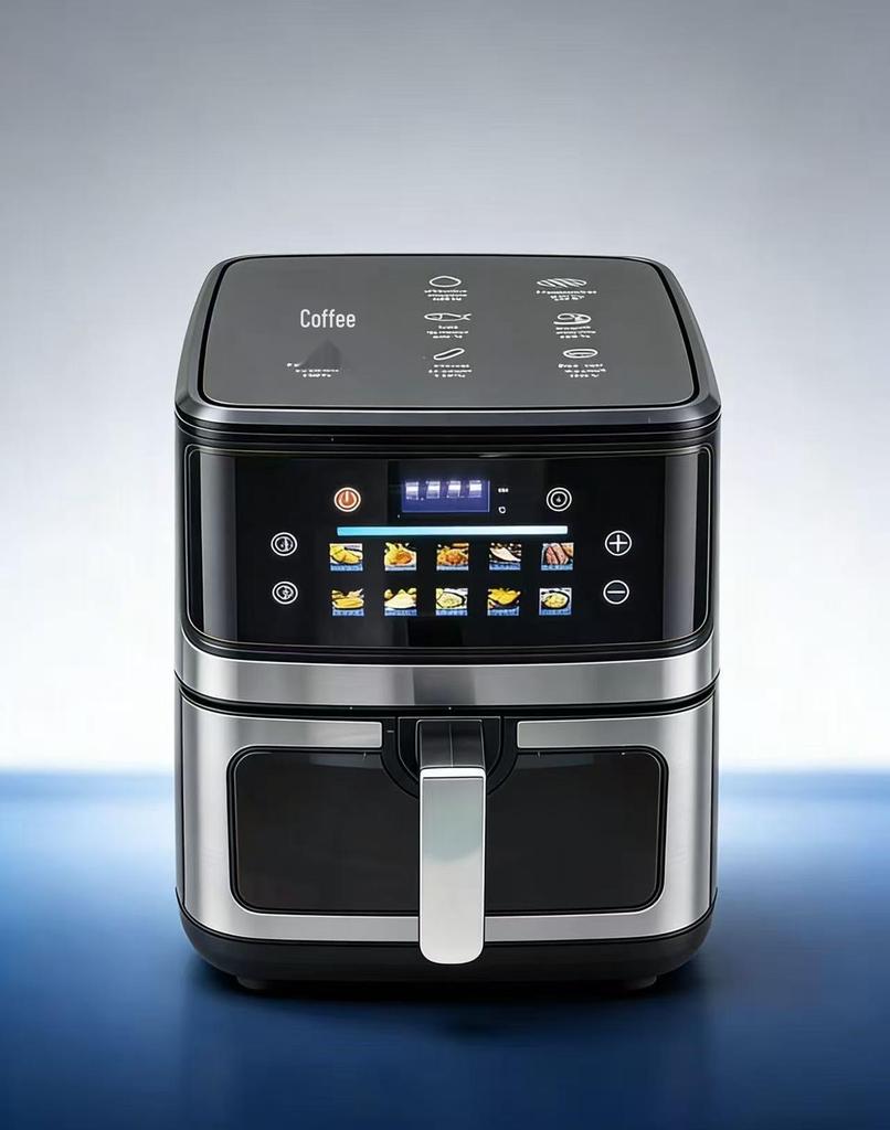 Smart Stainless Steel Air Fryer with Visual Display - Large Capacity, US Standard