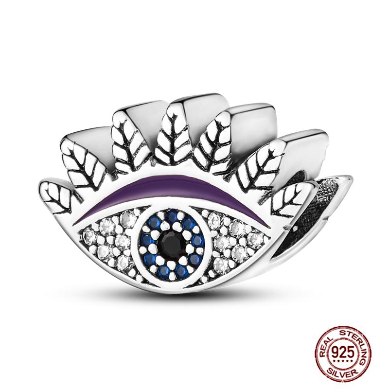 Standard Copper Craft Rotate Devil'S Eye Charms Fit Authentic Bracelet Blue Fatima Hand Palm Spacer Charms Handmade Jewelry Gift