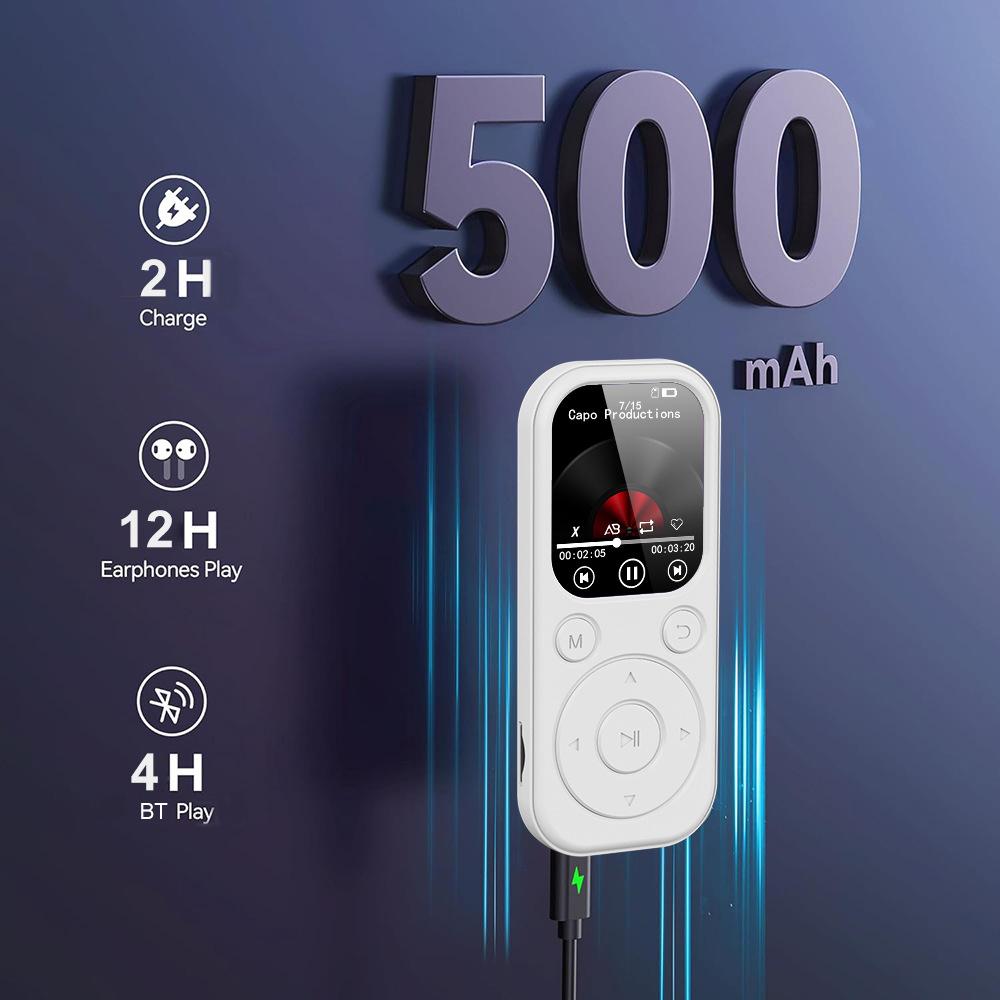 Hudební přehrávač MP3/MP4 s funkcí nahrávání a připojením Bluetooth