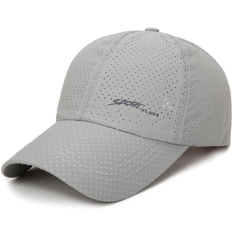 Summer Unisex Quick-Drying Breathable Waterproof Mesh 6-Panel Baseball Golf Running Fitted Sport Cap 100% Polyester