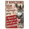 Metal Donkey Wall Art Rustic Iron Garage Sign for Man Cave Bar Outdoor Holiday Gift