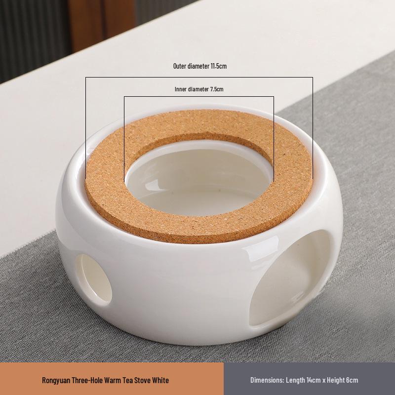 Ceramic Candle Warmer for Tea - Insulating Stove for Boiling and Warming in Home, Restaurant, or Hotel