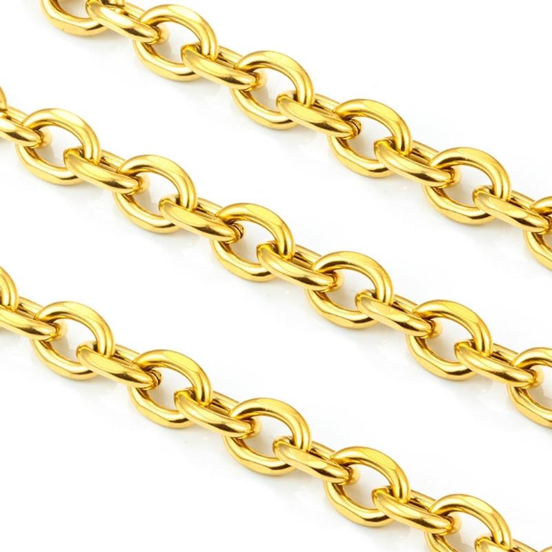Versatile Stainless Steel Rolo Chain Bulk Jewelry Making Components for Men and Women Necklace Creations Supplies