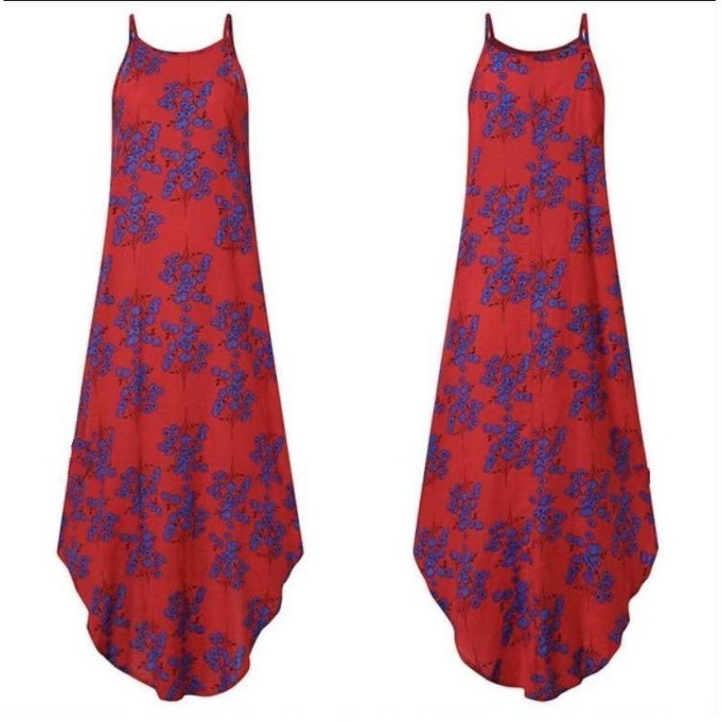 

Один воротник хлопок лен набивной фрак подтяжки повседневные платья 4XL красный