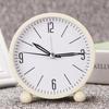Metal Shell Alarm Clock Creative Student Bedside Silent Walking Clock Living Room Bedroom Place Stylish Desk Clock