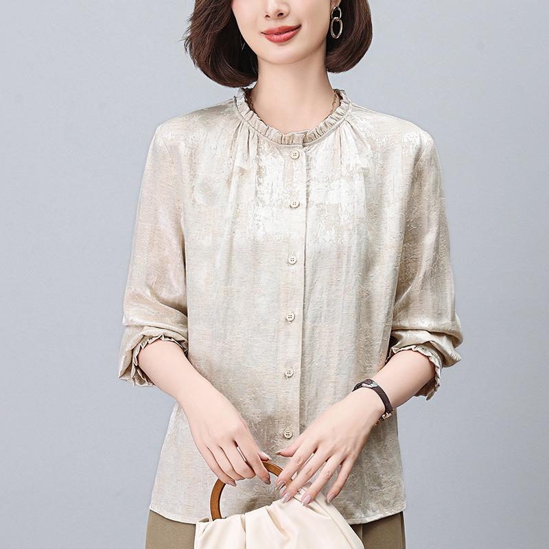 

Ruffle-Trim Cotton Linen Shirt L (115-130 lbs) темно-синього кольору