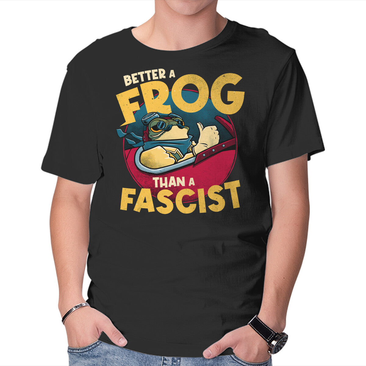 Unisex Crew Neck T-Shirt Better A Frog Graphic Short Sleeve Casual Tee XXXXL
