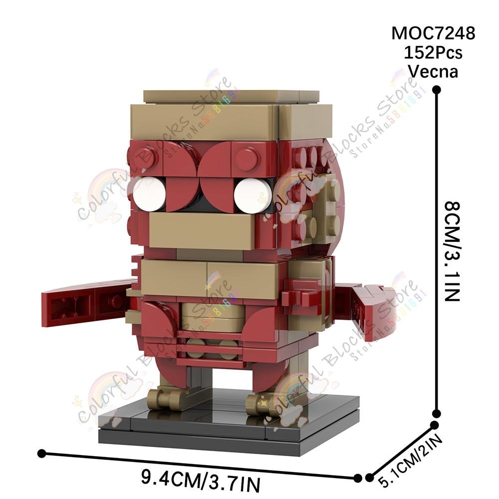 Horror Movie Series Creative Building Blocks DIY Squareheads Characters Models MOC Assembled Bricks Toys Surprise Gifts For Kids