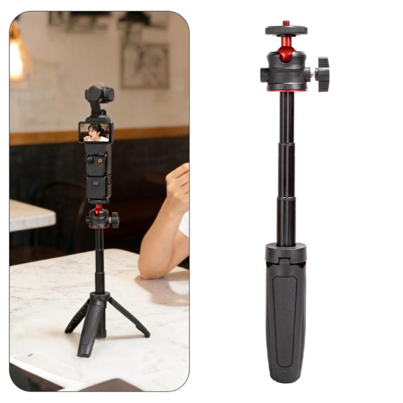 Adjustable Foldable Camera Tripod Stand for Pocket 3 Mainstream Action Cameras for Travel and Outdoor Use