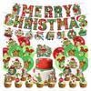 Weihnachtsparty Dekoration Set Banner Kuchenaufsätze Cupcake-Spieße Luftballons Feiertagsthema Partyzubehör für festliche saisonale Feiern