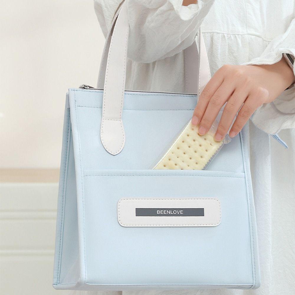 Handheld Insulated Tote Bag Portable Food Box Handbag Lunch Box Bag  Camping  Accessories