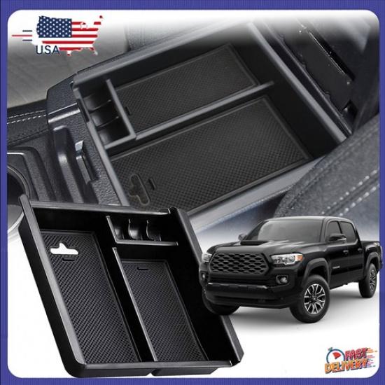 Car Center Console Armrest Storage Box Organizer Tray For 2016-23 Toyota Tacoma