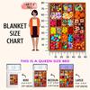 1Pc Cozy Candy Digital Print Throw Blanket - Contemporary Style, Soft Warm All-Season Knitted Polyester, Geometric Pattern, Idea