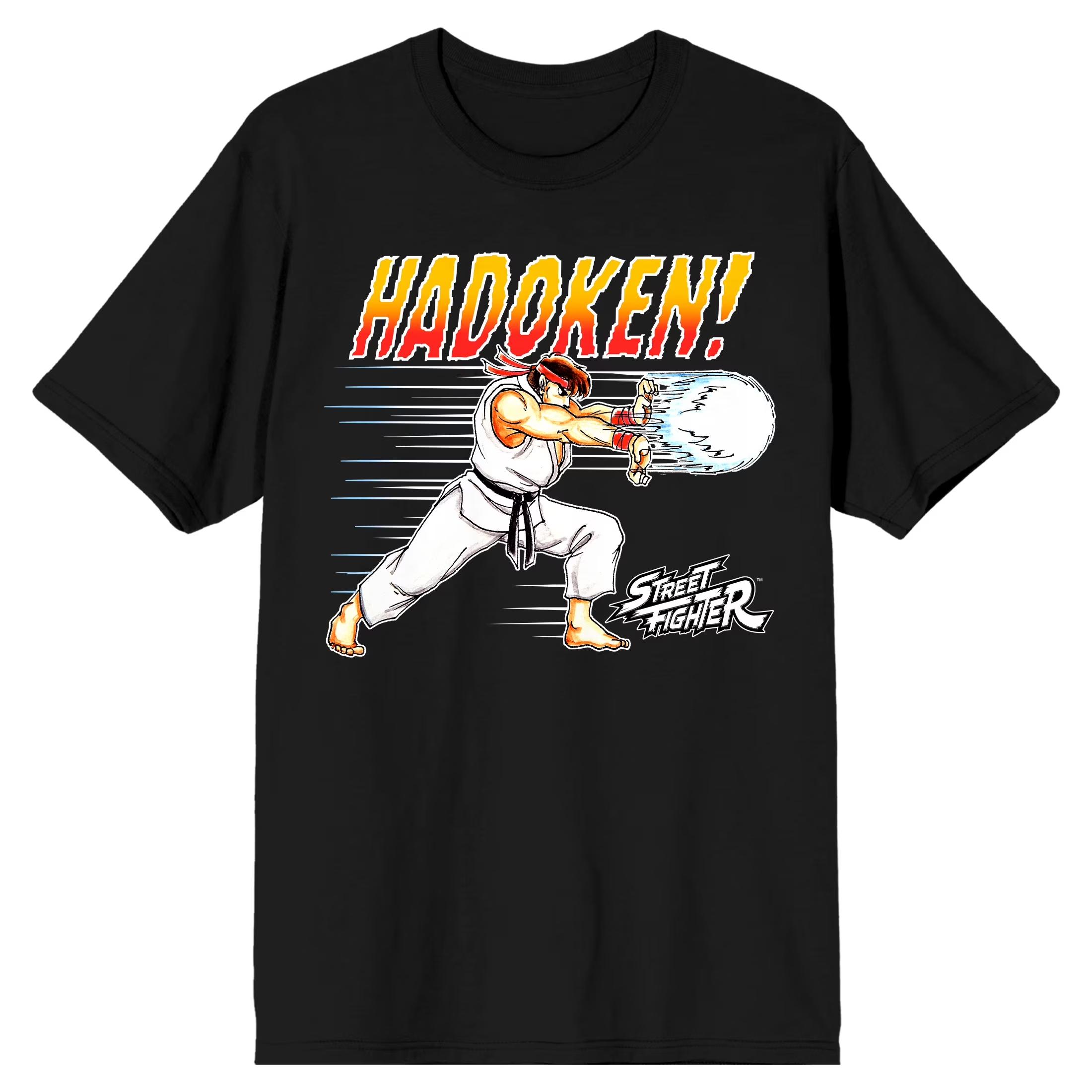 Street Fighter Ryu Hadoken Tshirt 100 Cotton Retro Arcade Game Unisex Short Sleeve Tee Casual Tops XL