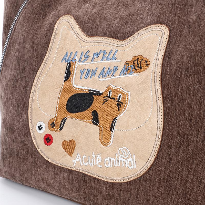 Multifunctional Cute Cartoon Backpack Women's Large Capacity Commuter Shoulder Bag College Wind Tote Bag