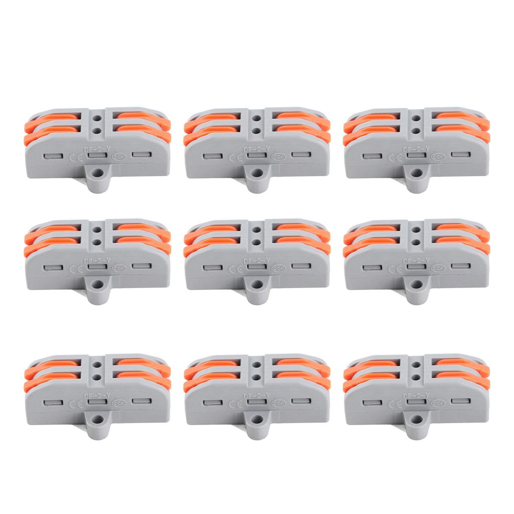 20Pcs Lever Nut Wire Connectors Quick Compact Splice Conductors Push in Terminal Block 223?2P