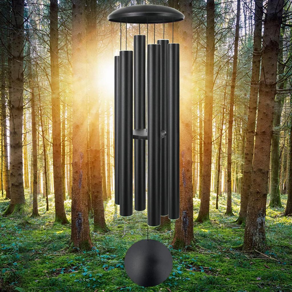 60" Extra Large Tuned Metal Wind Chime for Outdoor Relaxation - Low Tone Memorial Chime