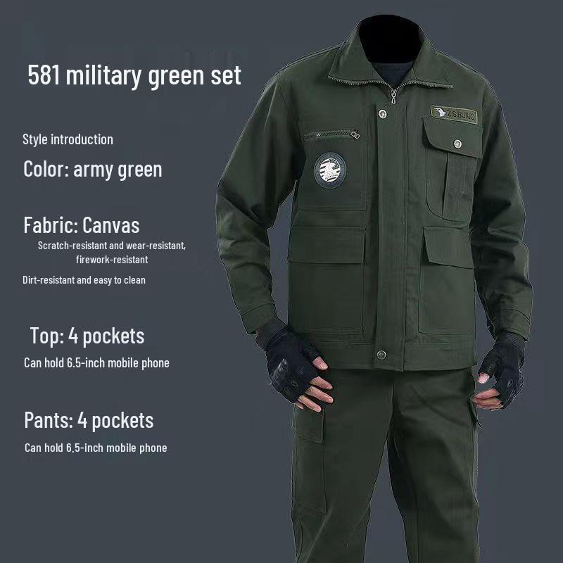 Unisex Camouflage Training Suit Set for Summer and Autumn - Durable, Lightweight Workwear for Students