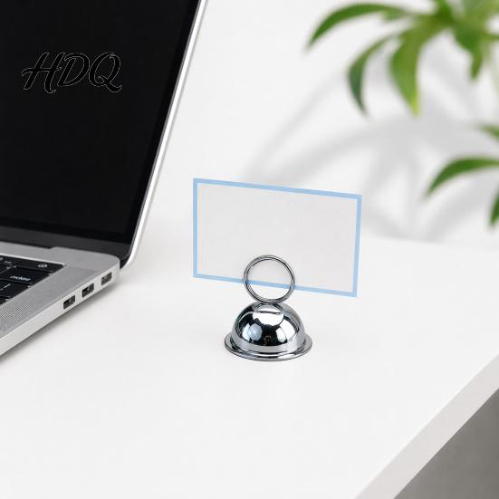 Electroplated Card Stand Table Number Holder Metal Place Foodservice Split-Ring Style Solid