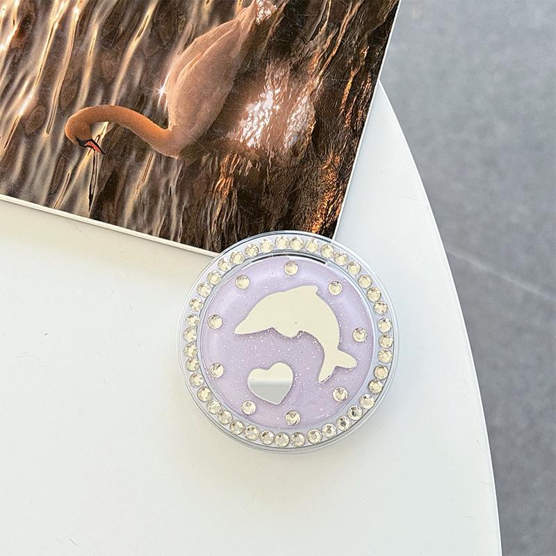 Retractable Desktop Phone, Airbag Holder, Dolphin Love Mirror, Creative Rhinestone Magnetic Suction Ring, Luxury Ring.