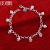 925 Sterling Silver Fashion Gift Crown Pendant Bracelet Wedding Jewelry