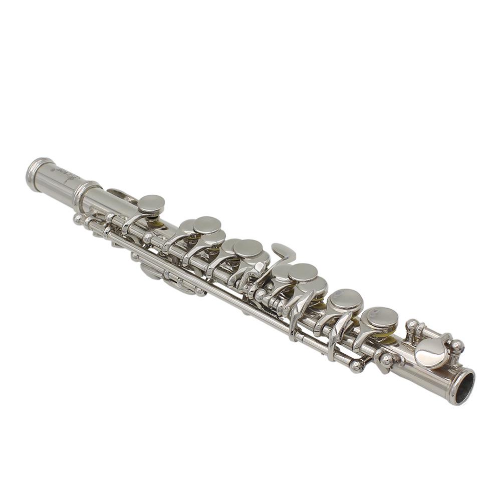 SLADE Silver Piccolo, C Key, 16 Holes, White Brass Body with E Key – Beginner Grade Exam Instrument.