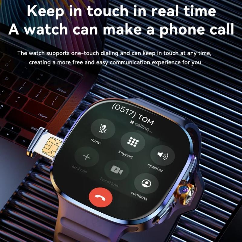 Nowy Smartwatch M99 Wersja Komórkowa 5G 2,4-calowy Amoled Większy Ekran Zegarek Smart Android z Obrotową Kamerą Gniazdo Karty SIM WIFI