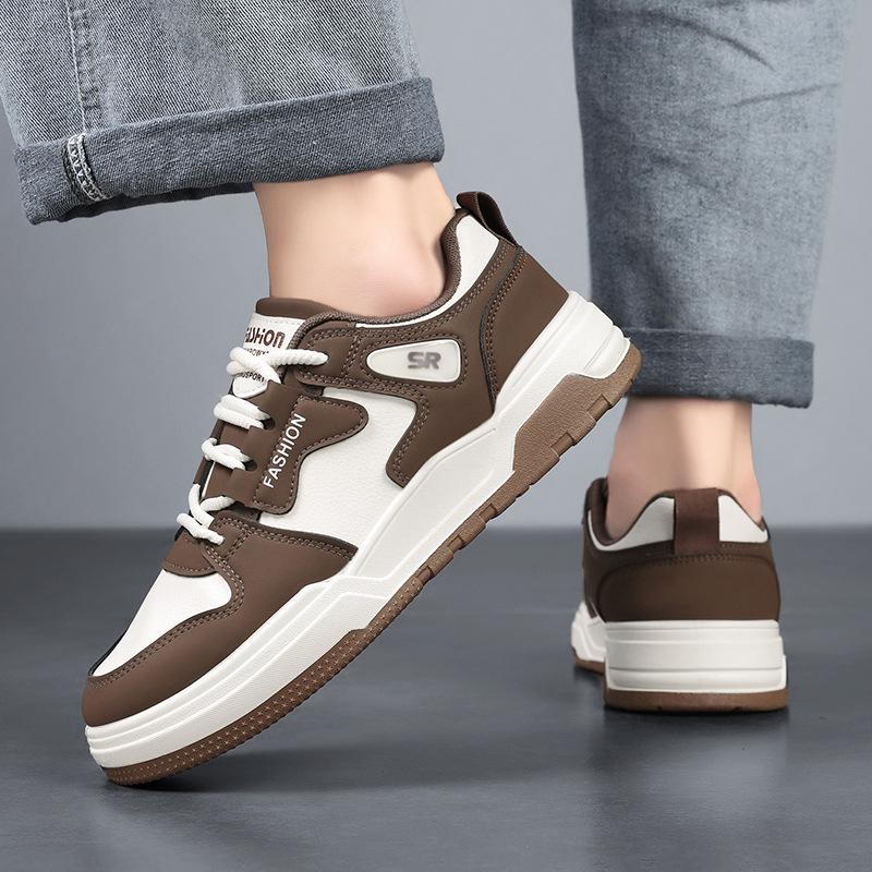 Men's 2024 Winter Trendy White Korean Style Versatile Casual Board Shoes for Teenagers and Men
