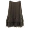 MAX MARA WEEK END LINE Virgin Wool Brand Knee Length Skirt 36 Brown Women Used