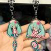 Süßer Hatsune Miku Schlüsselanhänger Anime Zubehör Cartoon Rucksack Anhänger Dekoration Spielzeug Kawaii Girly Heart Geschenk für Freunde Geburtstag